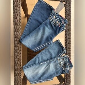 True Religion- 2 Pairs of Kids Blue Denim Jeans (Size: Boys 10)